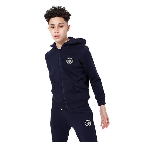 Hype Childrens/Kids Crest Zip Hoodie Navy 11-12 Years