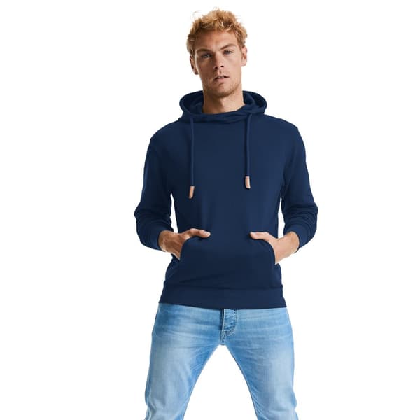 Russell Adults Unisex Pure Organic High Collar Hooded Sweatshirt