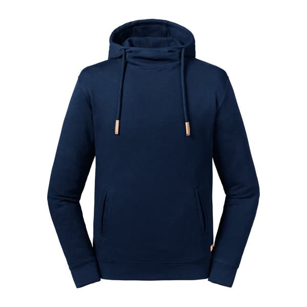 Russell Adults Unisex Pure Organic High Collar Hooded Sweatshirt