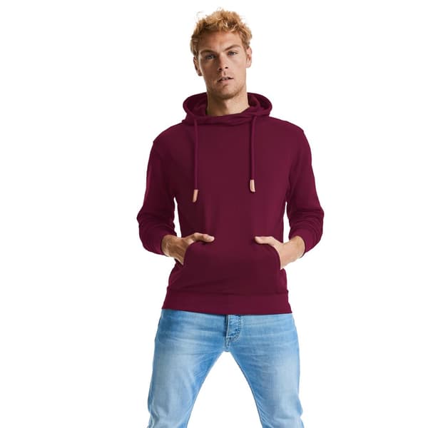 Russell Adults Unisex Pure Organic High Collar Hooded Sweatshirt