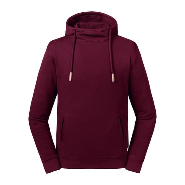 Russell Adults Unisex Pure Organic High Collar Hooded Sweatshirt