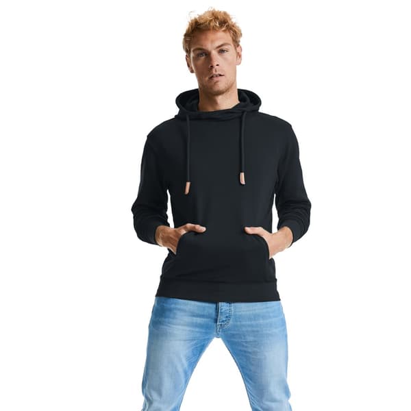 Russell Adults Unisex Pure Organic High Collar Hooded Sweatshirt
