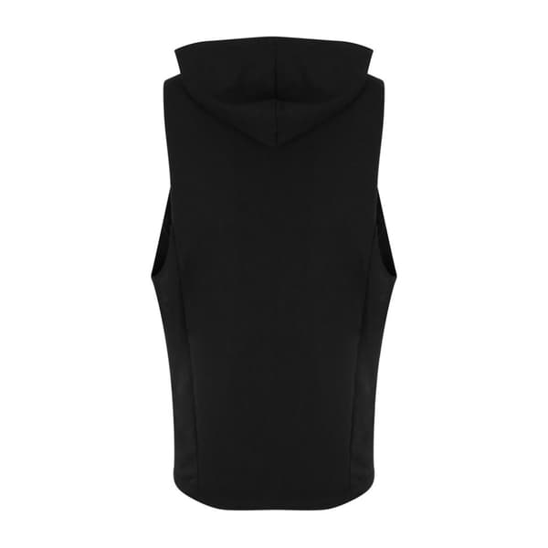 AWDis Adults Unisex Just Cool Urban Sleeveless Muscle Hoodie Jet Black M