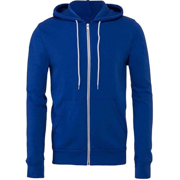 Bella + Canvas Adults Unisex Full Zip Hoodie