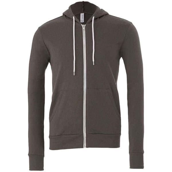 Bella + Canvas Adults Unisex Full Zip Hoodie