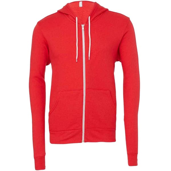Bella + Canvas Adults Unisex Full Zip Hoodie