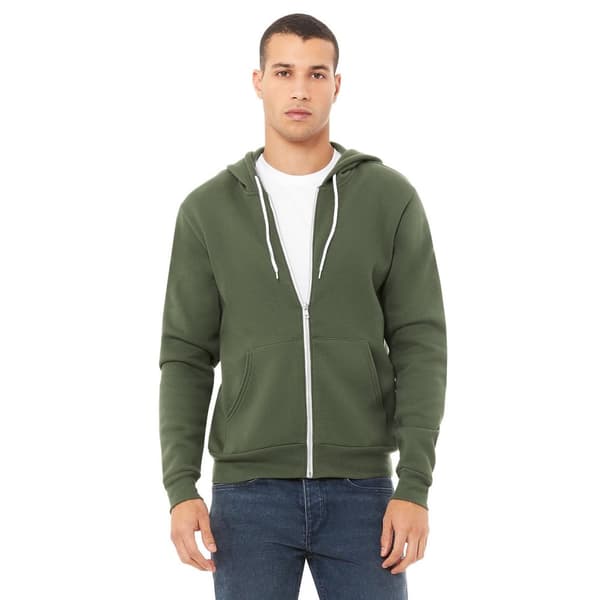 Bella + Canvas Adults Unisex Full Zip Hoodie