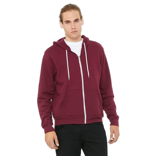 Bella + Canvas Adults Unisex Full Zip Hoodie