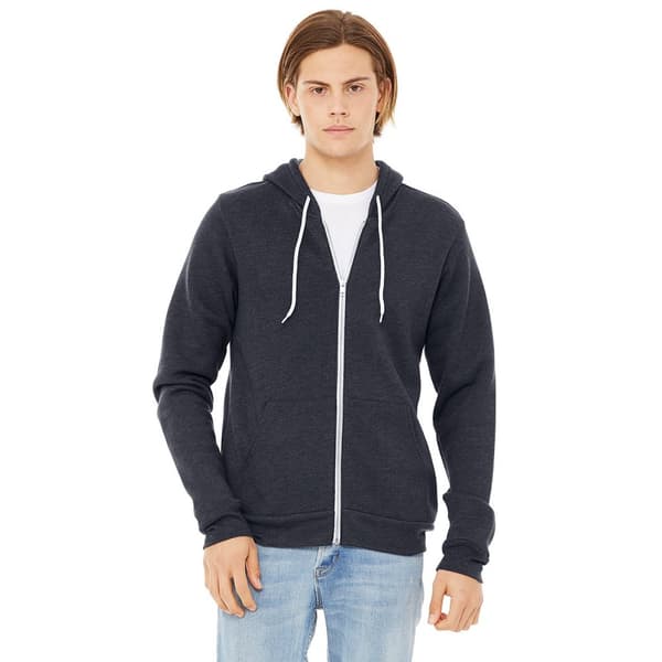 Bella + Canvas Adults Unisex Full Zip Hoodie