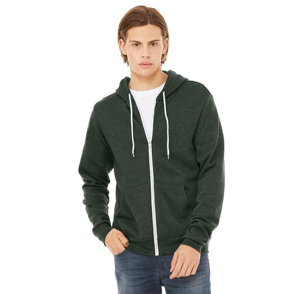 Bella + Canvas Adults Unisex Full Zip Hoodie