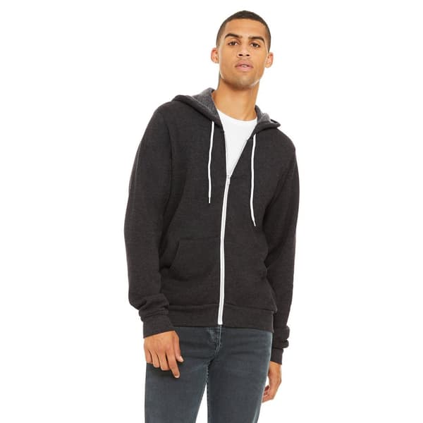 Bella + Canvas Adults Unisex Full Zip Hoodie