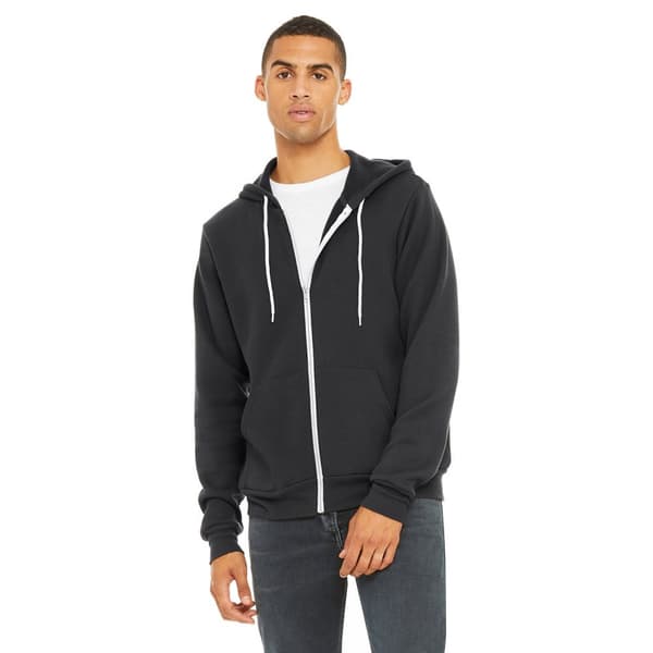 Bella + Canvas Adults Unisex Full Zip Hoodie
