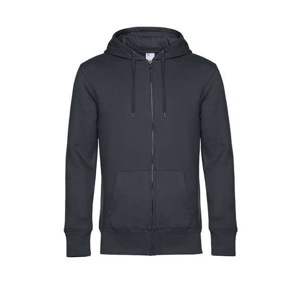 B&C Herre King Sweat med lynlås og hætte med lynlås