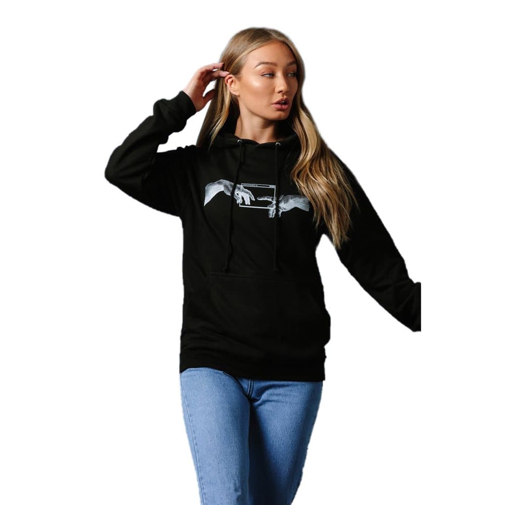 Hype Unisex Adult Touching Hands Clash Pullover Hoodie