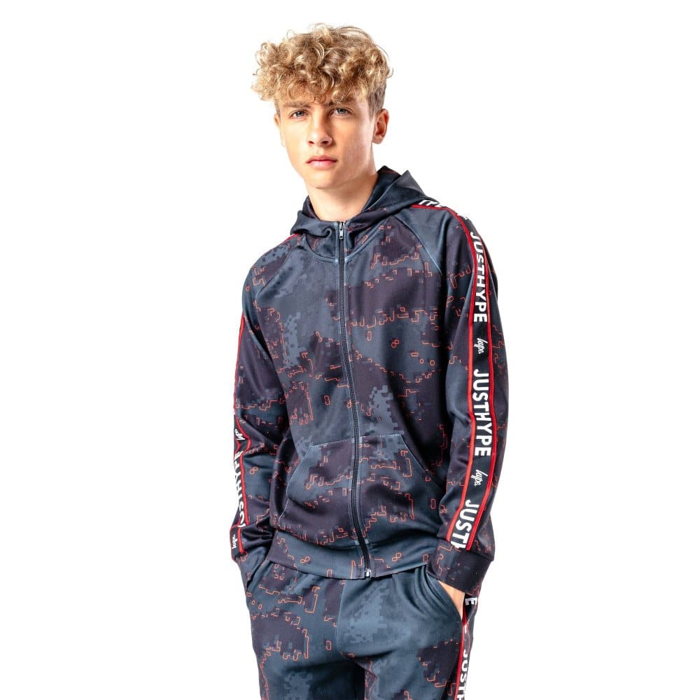 Hype Barn / barn Redline Hoodie med digital tryck