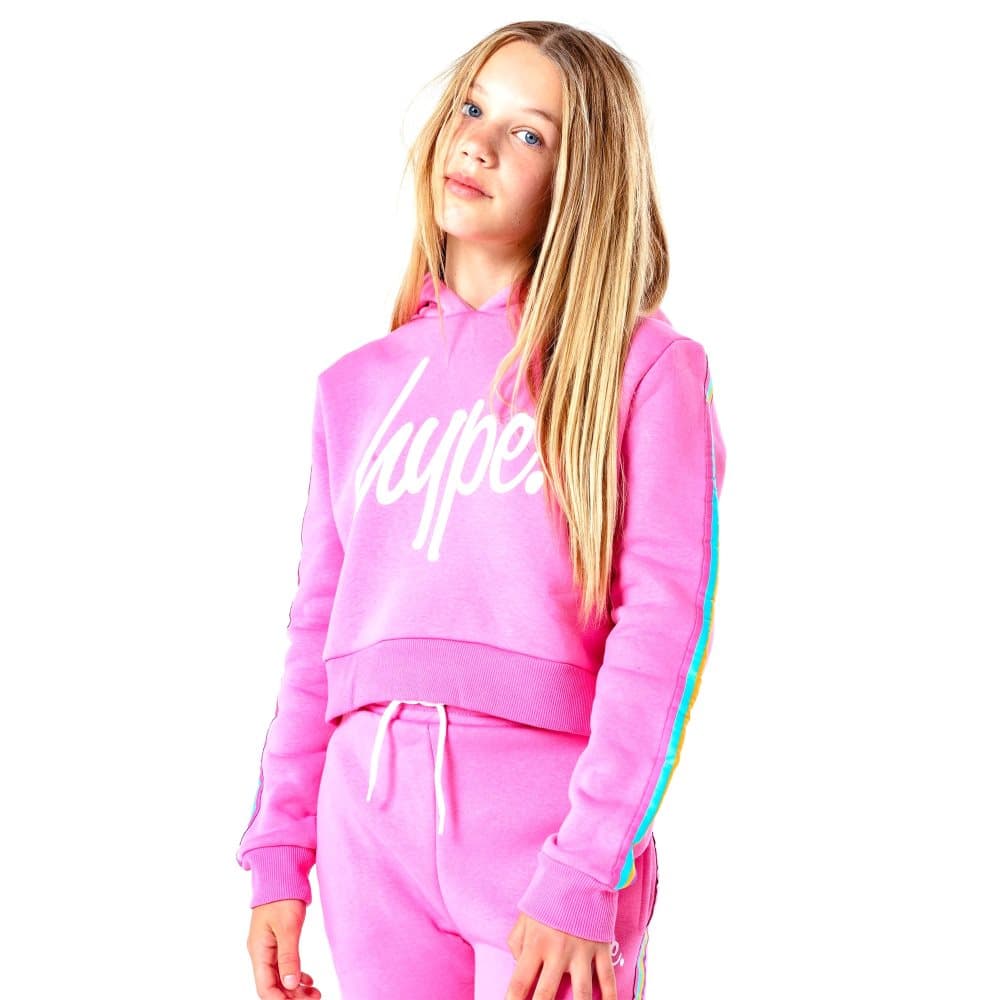 Hype Childrens/Kids Rainbow Crop Hoodie