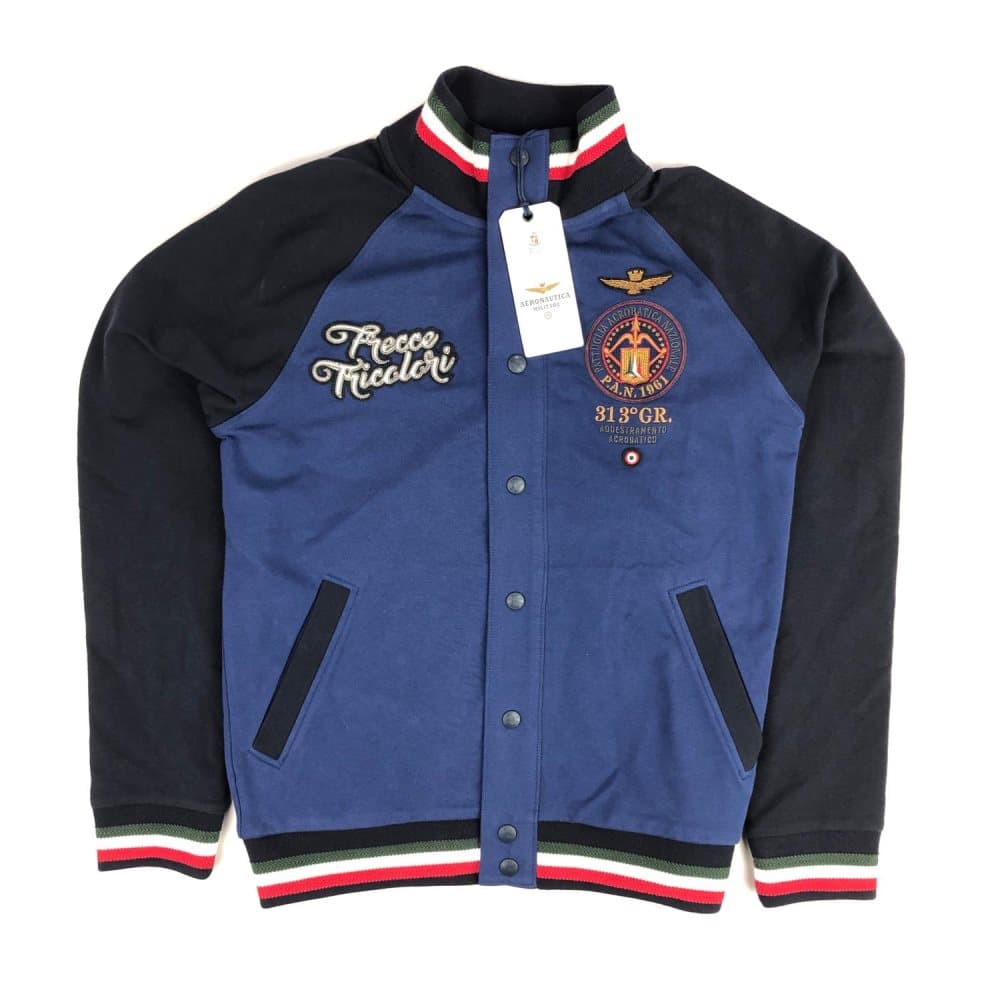 Aeronautica Militare Felpa, Zip Tröja, stl M, Blue
