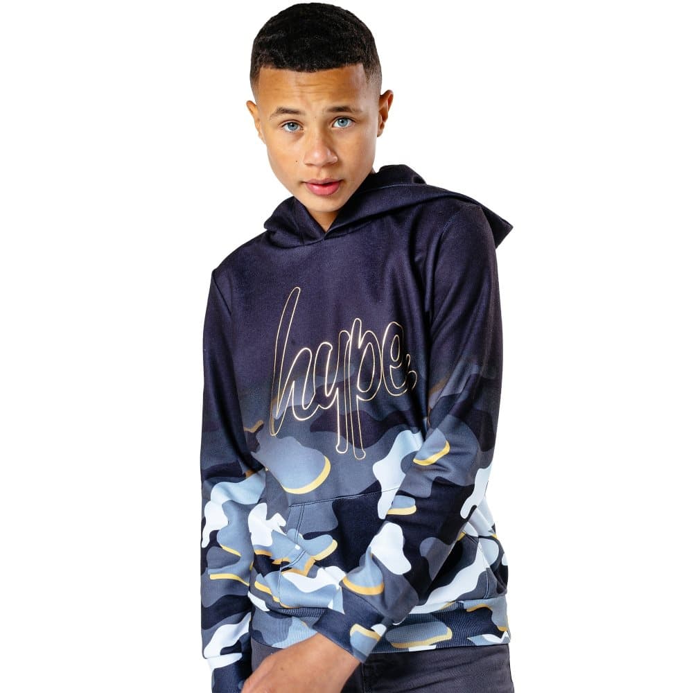 Hype Boys Gold Line Camo Pullover Hoodie