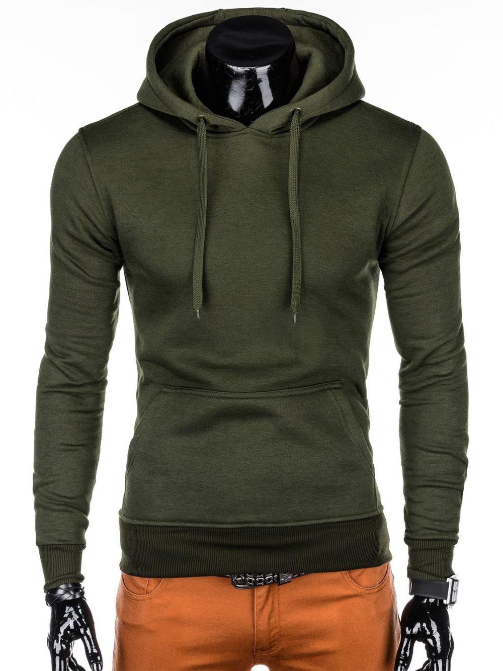 Men's hoodie B873 - khaki