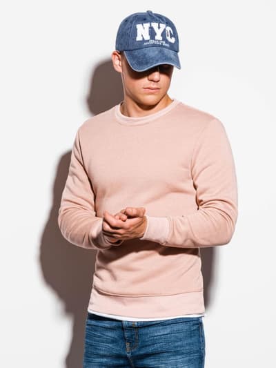 Men's plain sweatshirt B978 - peach