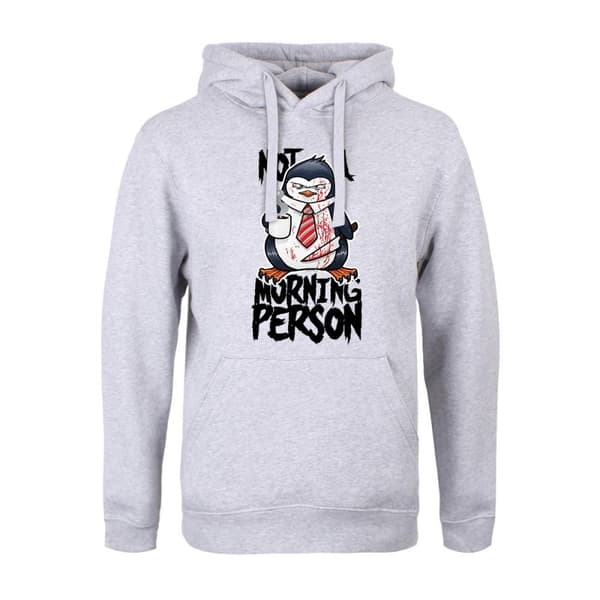 Psycho Penguin Hættetrøje til mænd, der ikke er en morgenmenneske Grey L