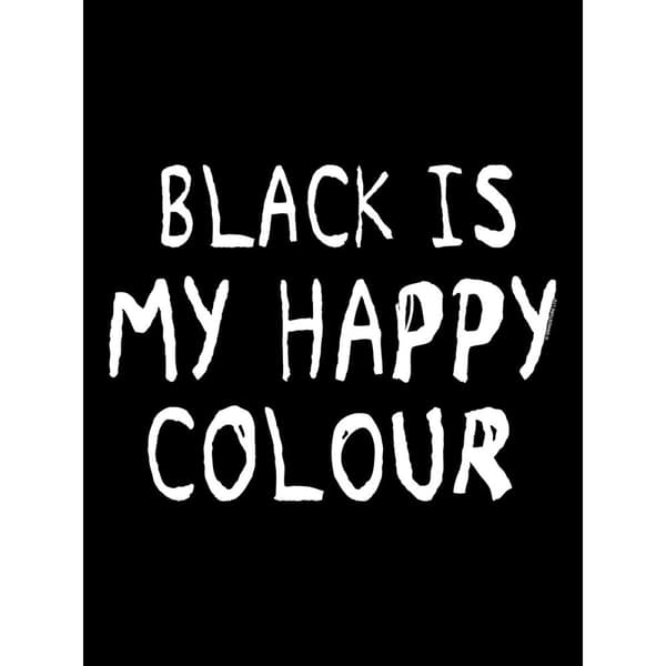 Grindstore Mens Black Is My Happy Colour Hoodie