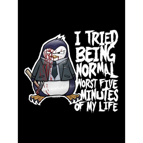 Psycho Penguin Mens I Tried Being Normal Hoodie
