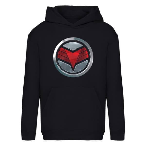 Marvel Girls The Falcon Emblem Hoodie Black 9-10 Years