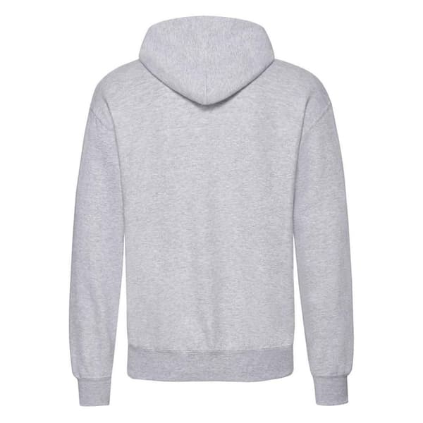 Fruit of the Loom Klassisk huvtröja med grått linne för män