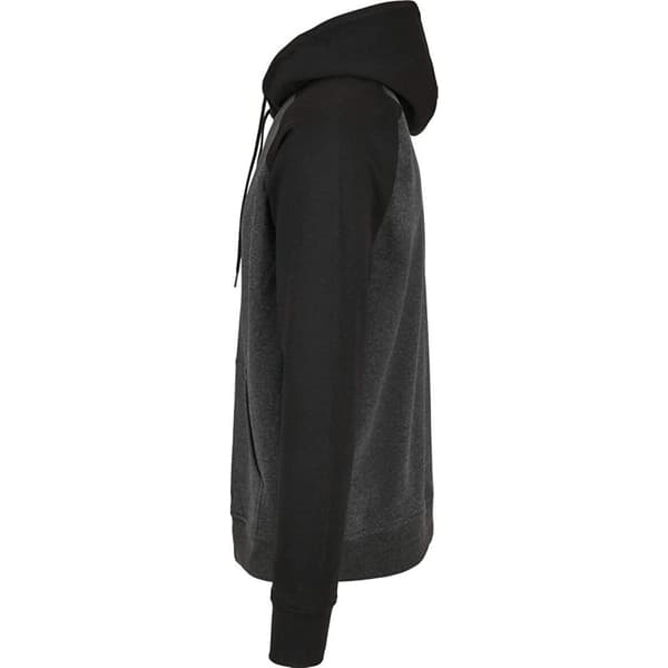 Build Your Brand Mens Basic Raglan Hoodie