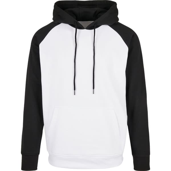Build Your Brand Mens Basic Raglan Hoodie