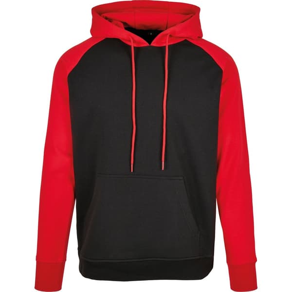 Build Your Brand Mens Basic Raglan Hoodie