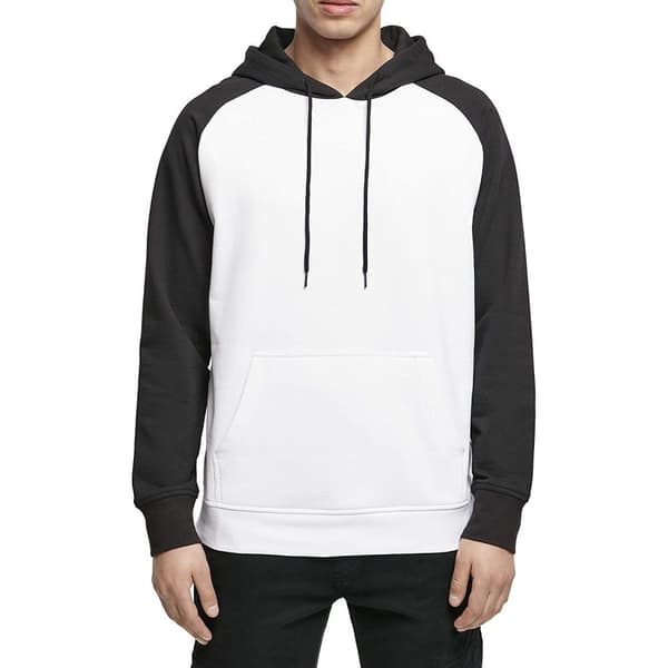 Build Your Brand Mens Basic Raglan Hoodie