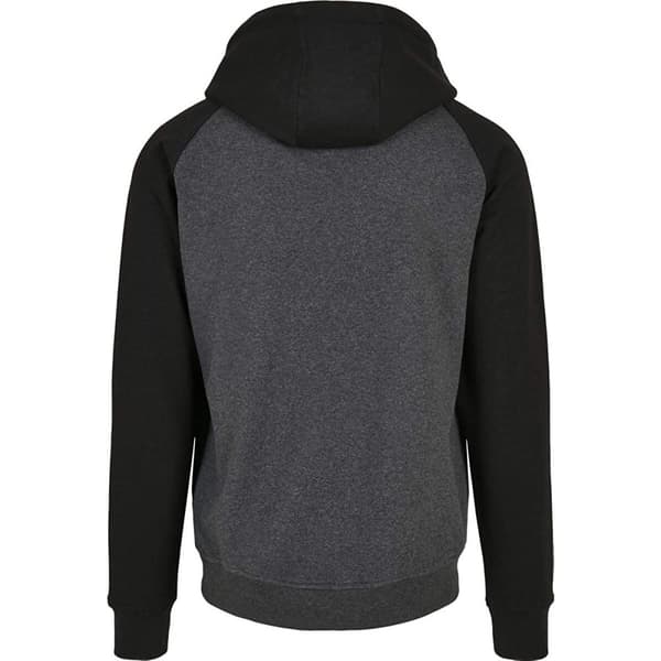 Build Your Brand Mens Basic Raglan Hoodie