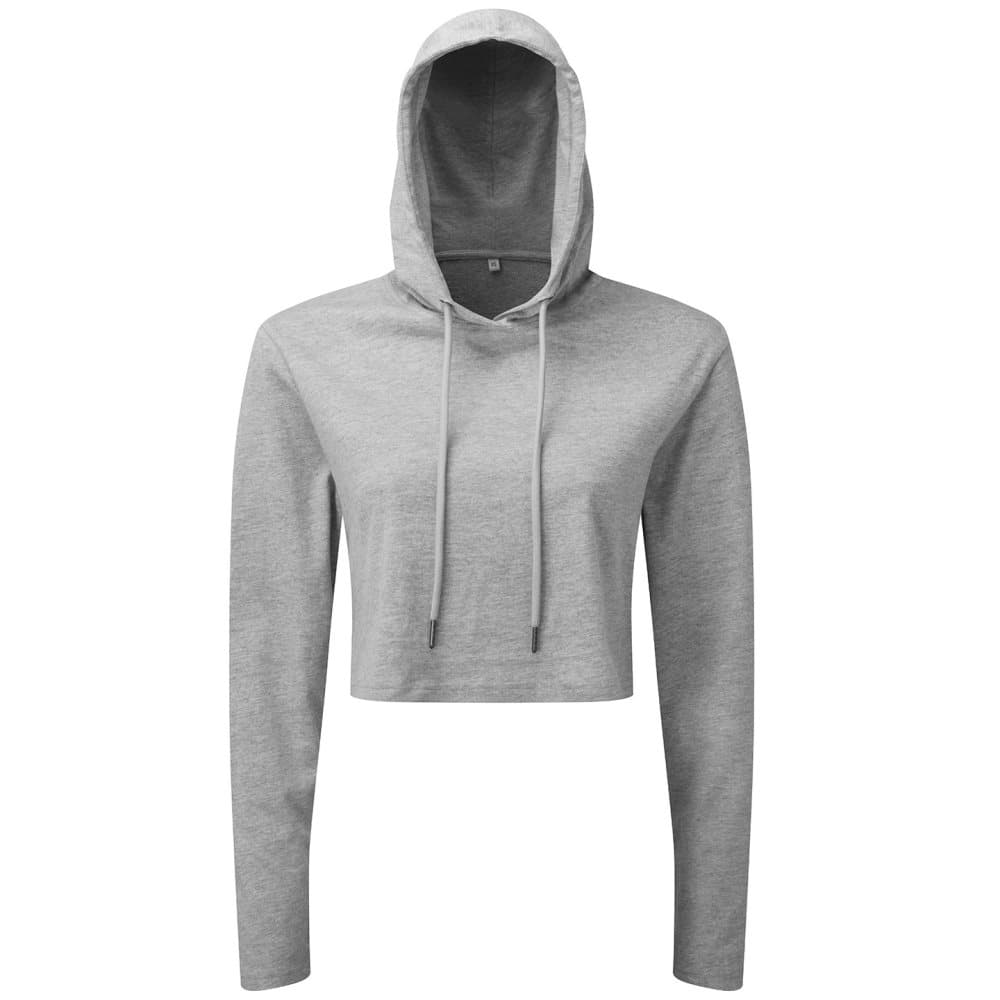 TriDri Kvinnor/Damer Heather Cropped långärmad T-Shirt