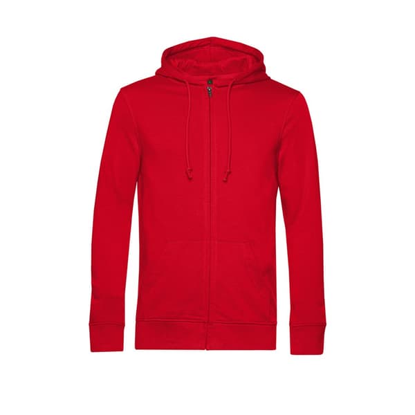B&C Mens Organic Zipped Hoodie