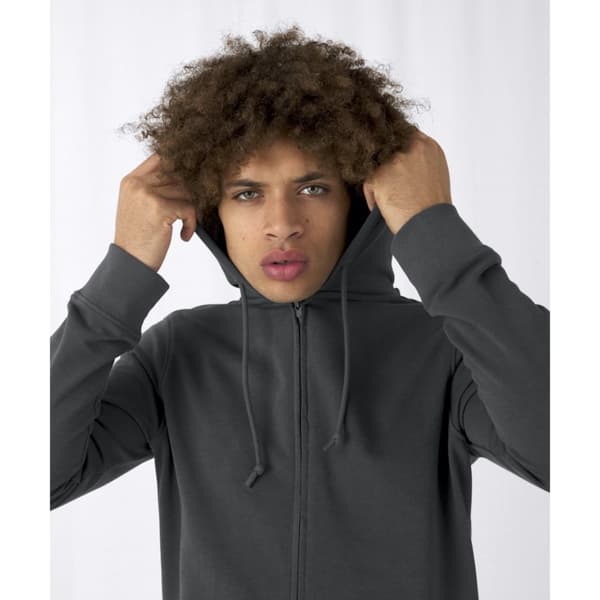 B&C Mens Organic Zipped Hoodie