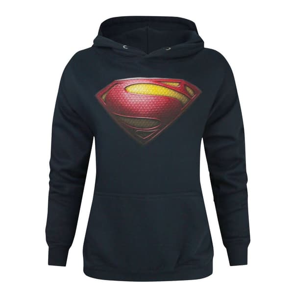 Superman Kvinder/damer Man Of Steel Logo Hoodie