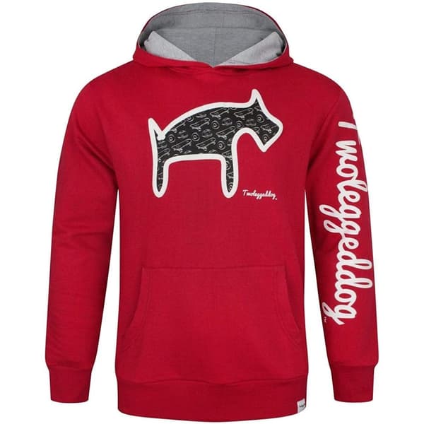 Two Legged Dog Mens Puff Print Hoodie