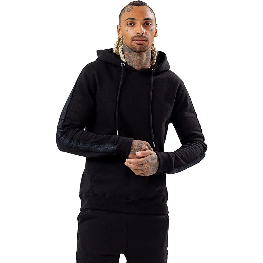 Hype Mens Tonal Tape Scribble Logo Hoodie