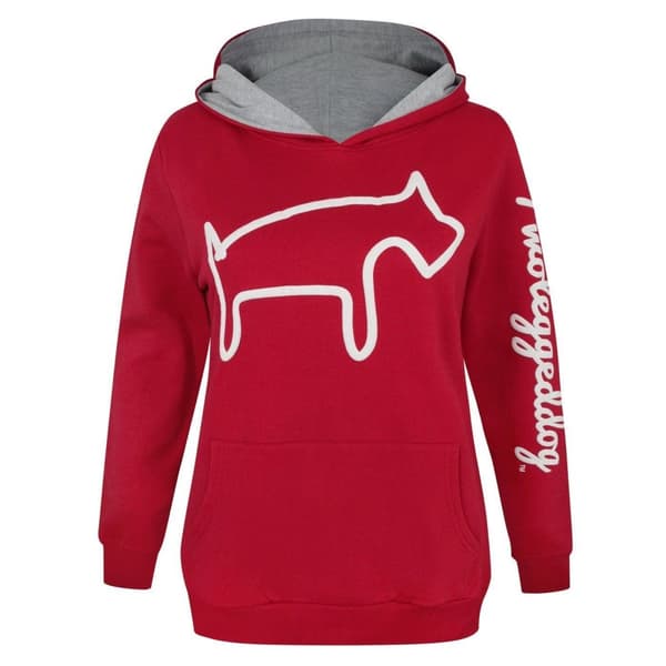 Two Legged Dog Kvinder/damer Puff-trykt hættetrøje