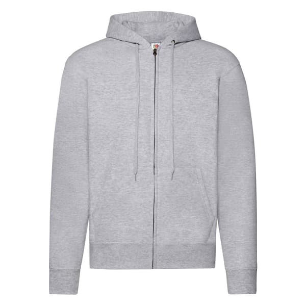 Fruit of the Loom Mens Classic Heather Hoodie med dragkedja