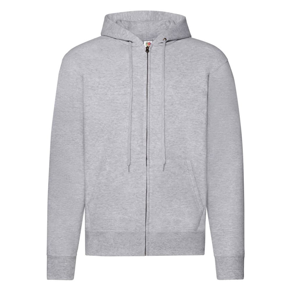 Fruit of the Loom Mens Classic Heather Hoodie med dragkedja