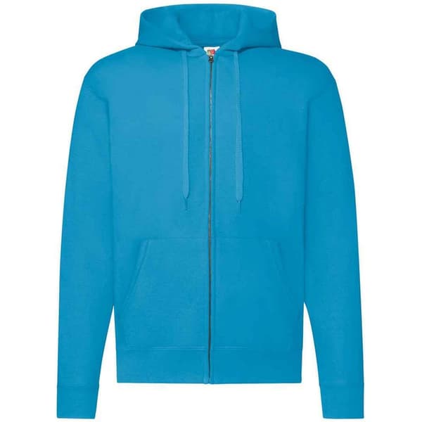 Fruit of the Loom Mens Classic Zipped Hoodie Azure XL