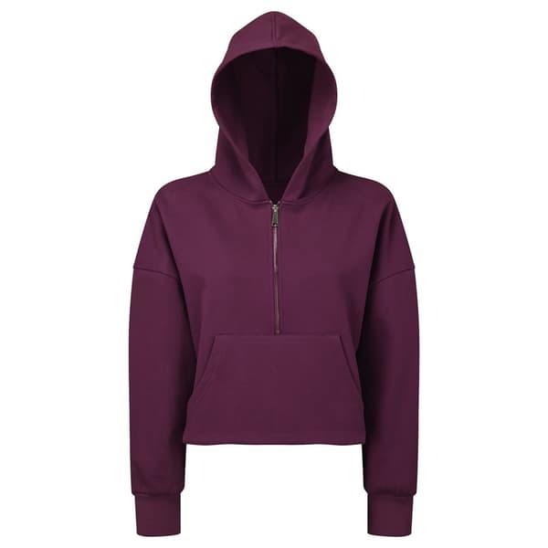 TriDri Kvinnor/Damer Half Zip Hoodie med halva dragkedjan