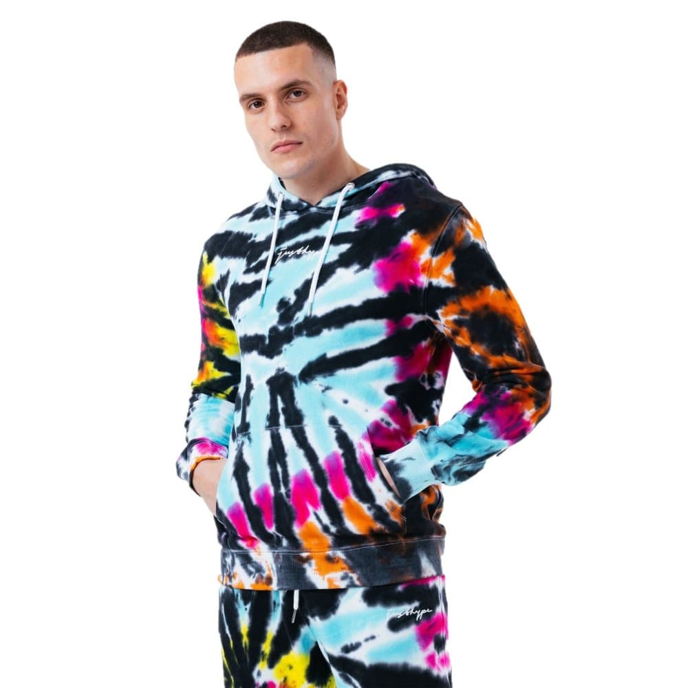 Hype Mens Scribble Logo Tie Dye Hoodie för män