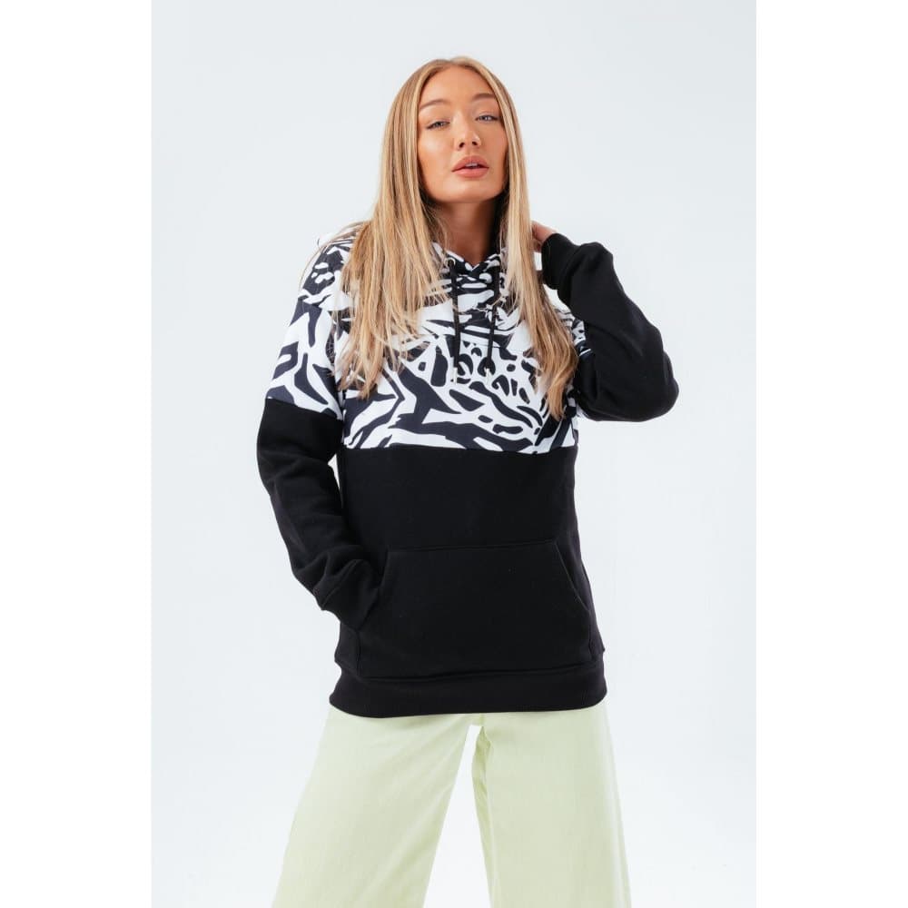 Hype Kvinnor/Damer Zebra Print Hoodie