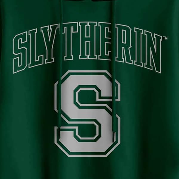 Harry Potter Kvinder/Damer College Slytherin Crop Hoodie til kvinder/damer