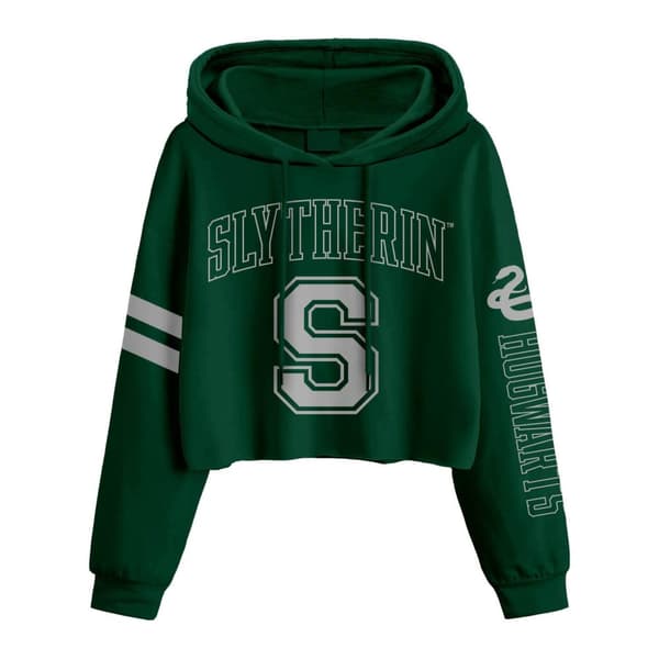 Harry Potter Kvinder/Damer College Slytherin Crop Hoodie til kvinder/damer