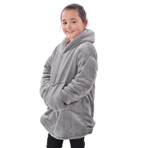 Ribbon Childrens/Kids Sherpa Reversible Oversized Hoodie